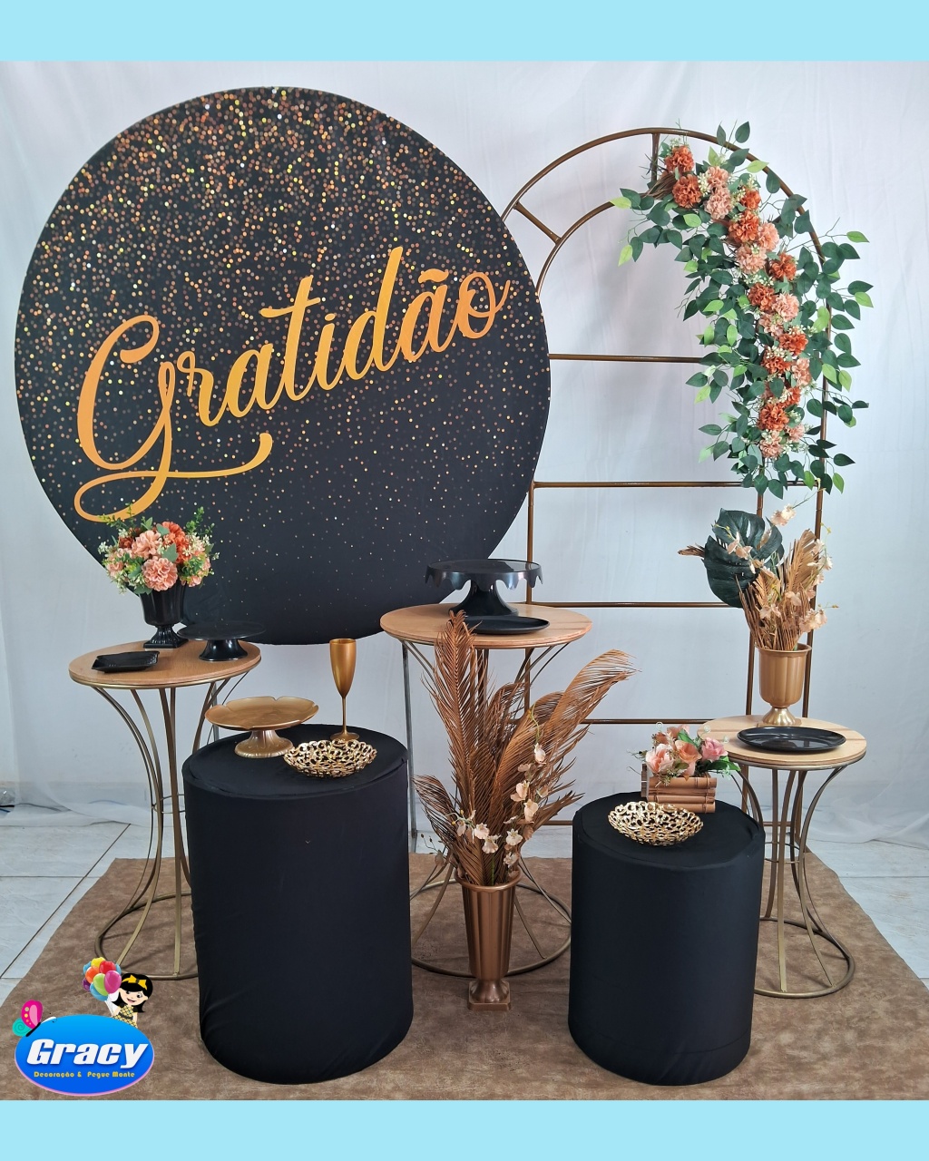 Gratidão Preto Composição - gracypeguemonte