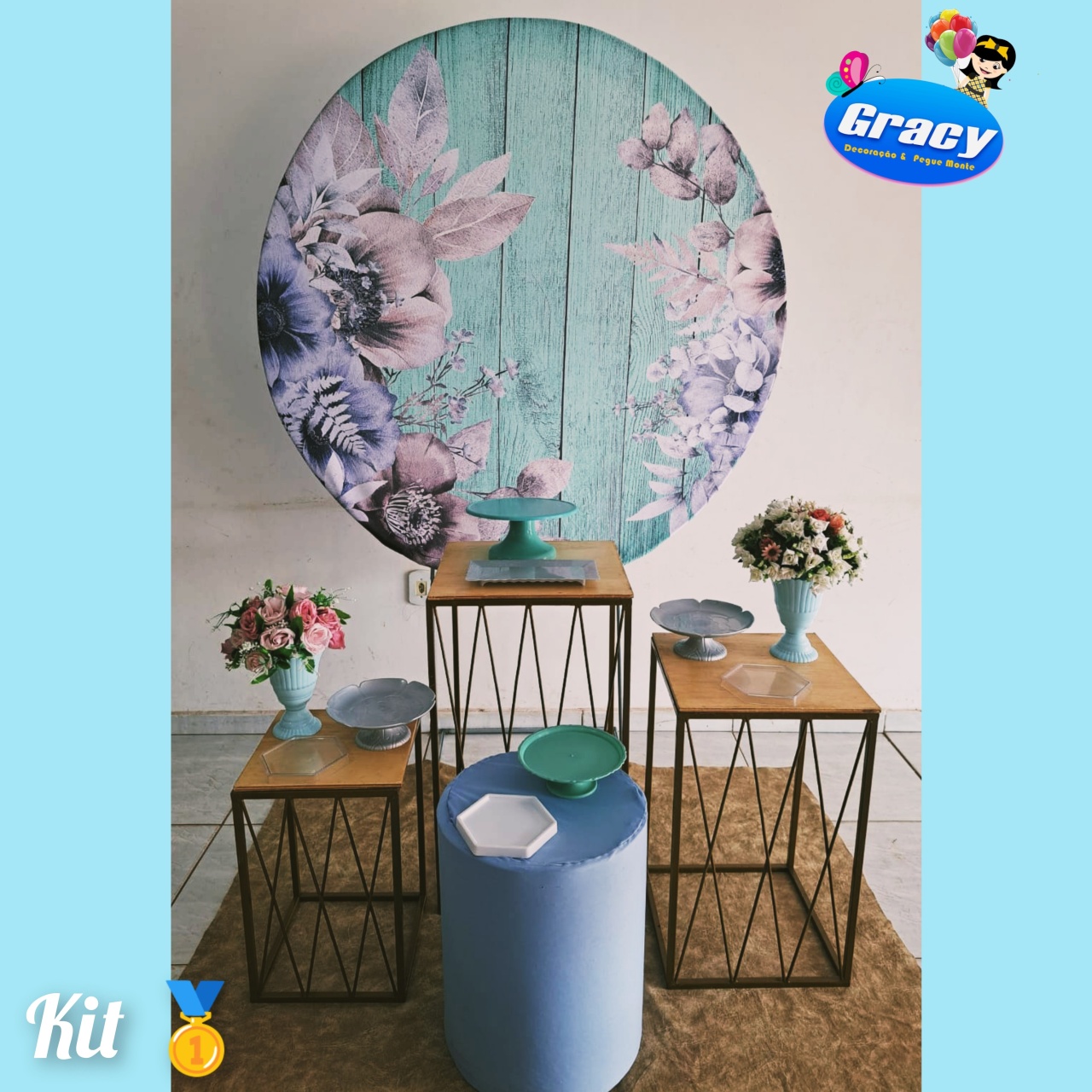 Kit Floral Azul Claro 5 - gracypeguemonte