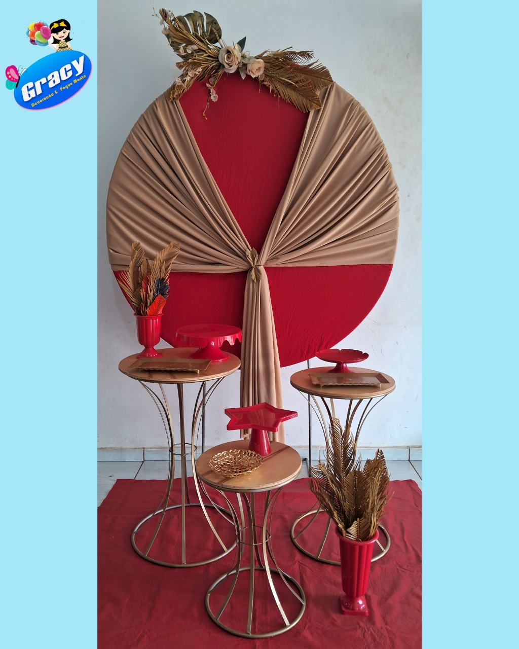 Exclusivo Vermelho E Dourado - gracypeguemonte