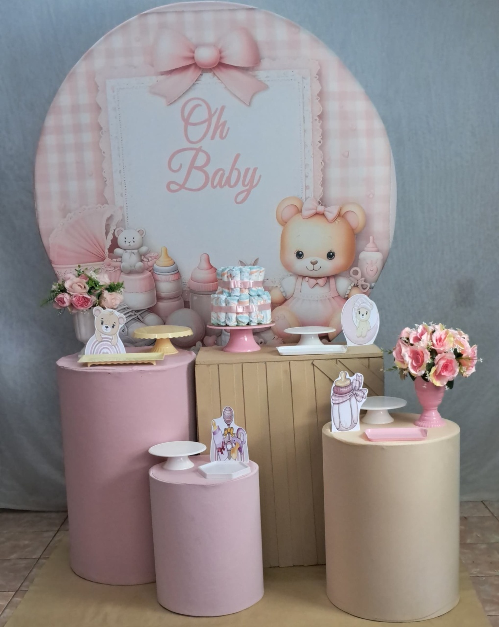 Cha de Babe Menina Oh Baby Ouro - gracypeguemonte