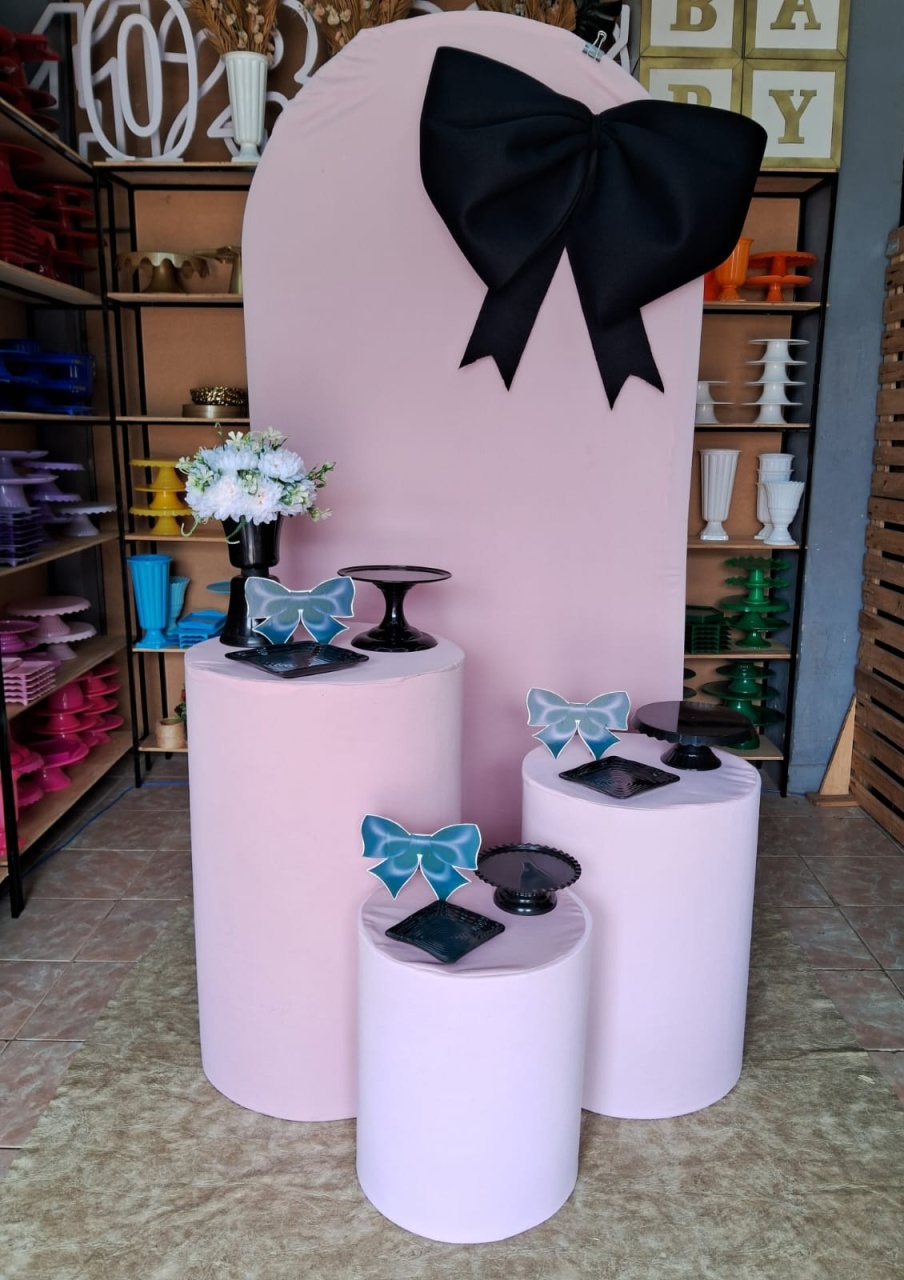 Laço Preto E Rosa - gracypeguemonte