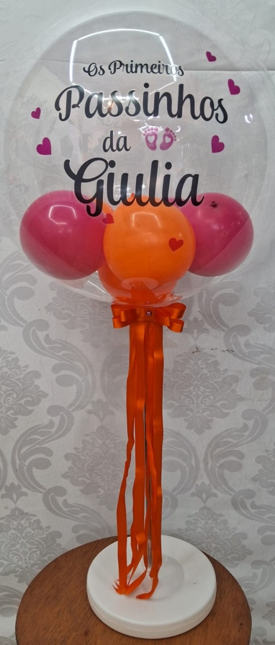 Balao Com Suporte E Fitas - gracypeguemonte