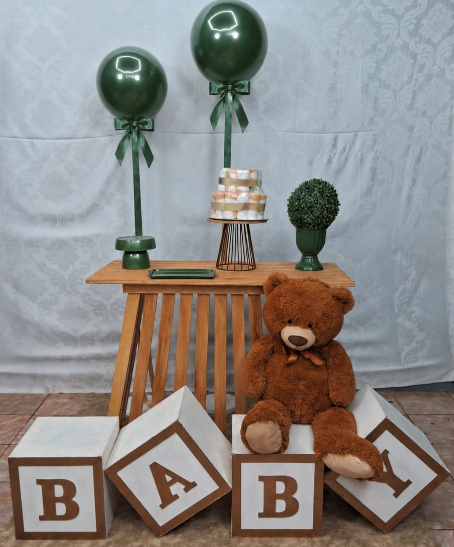 Cha de Bebe / Baby / Balão Verde - gracypeguemonte