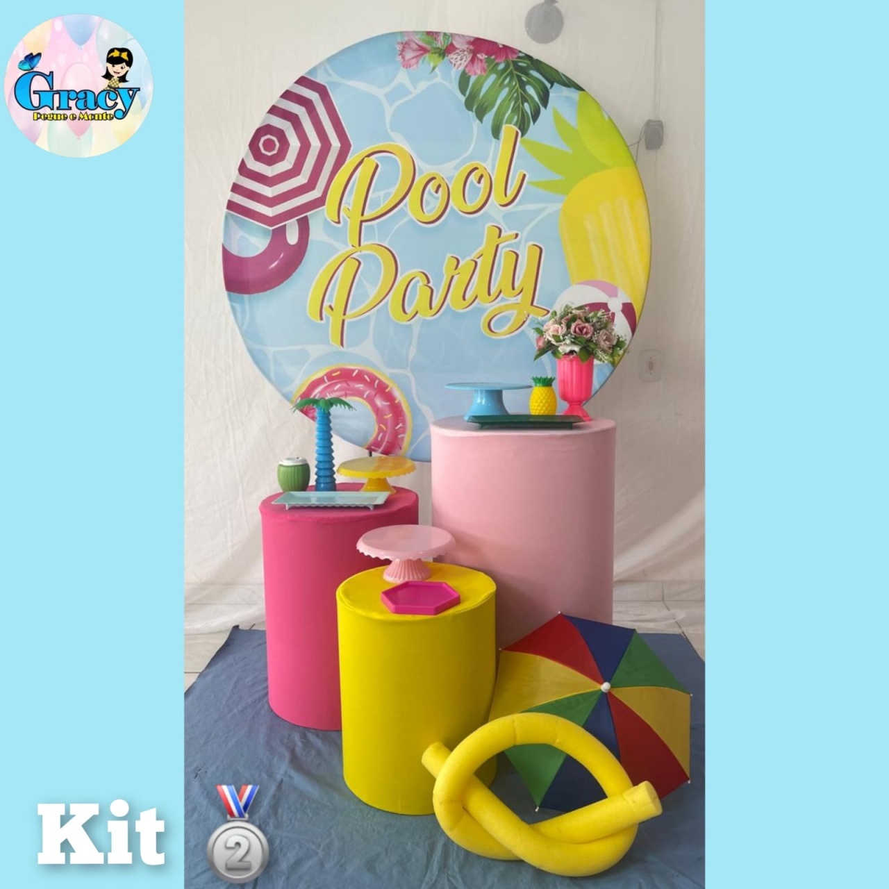 Pool Party Menina Prata - gracypeguemonte