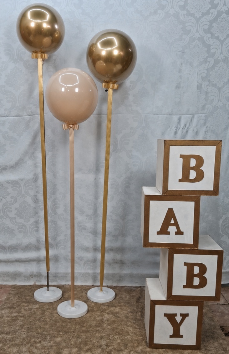 Baby/ Balão Dourado E Nude - gracypeguemonte