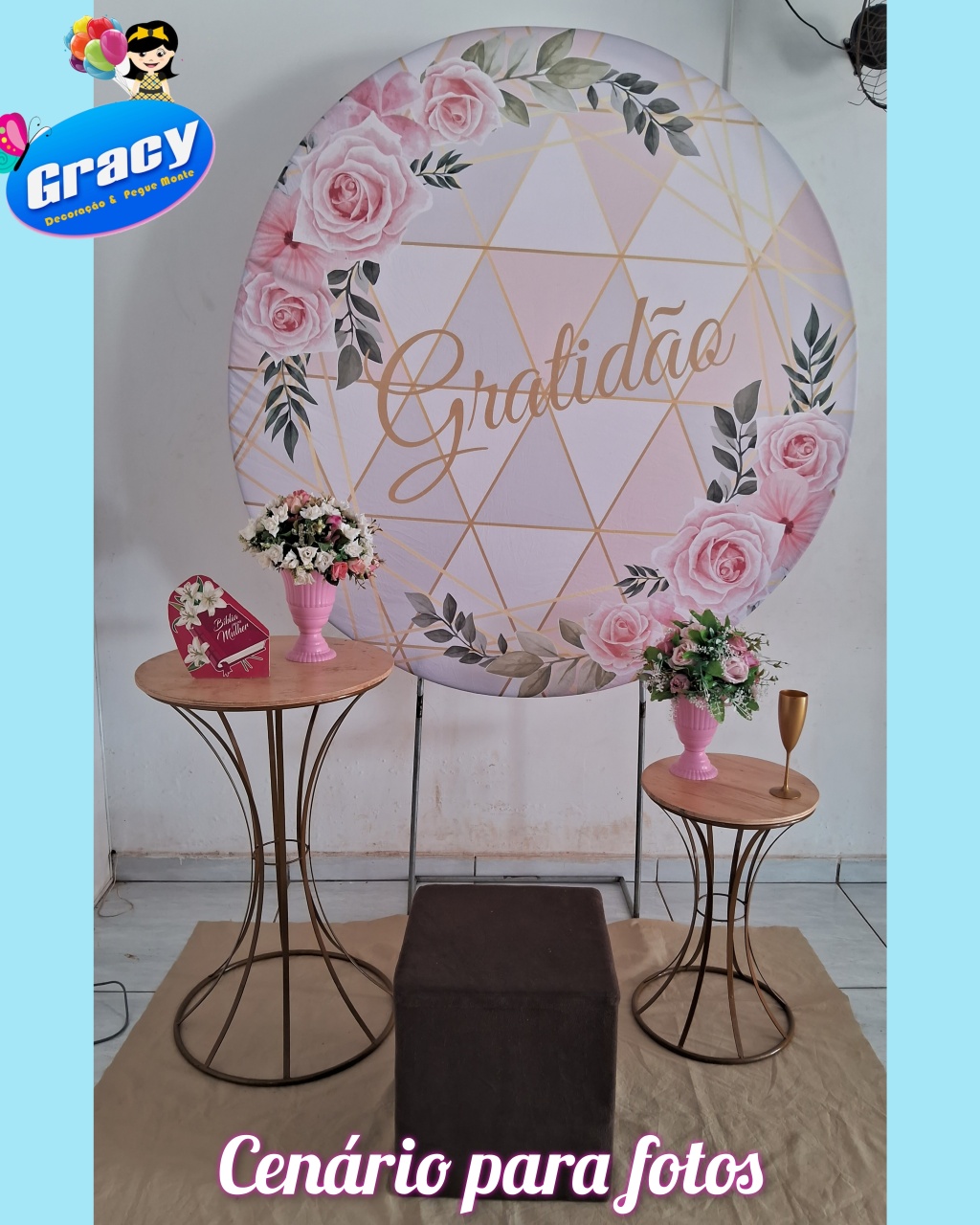 Dia das Mãe Cenario de Foto Floral Gratidão - gracypeguemonte