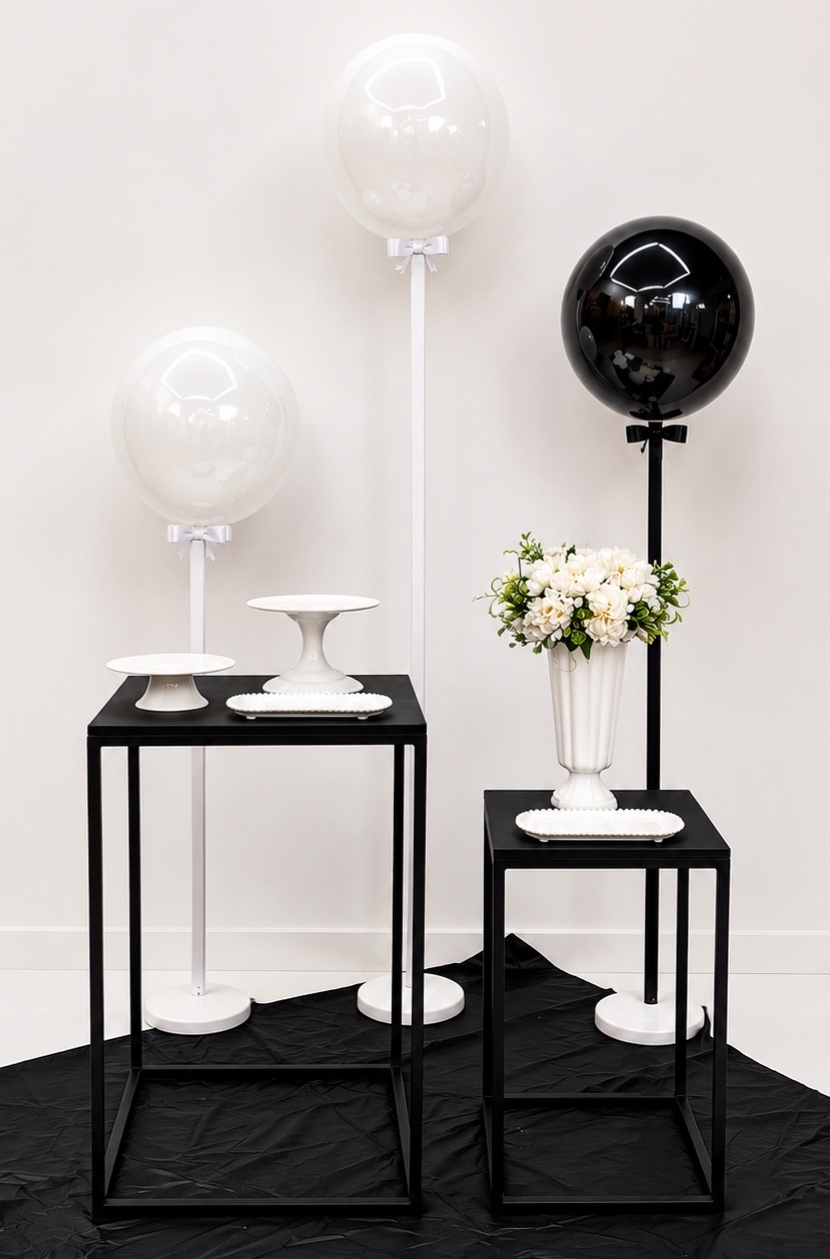 Festa Na Mesa / Balão Preto E Branco 2 - gracypeguemonte
