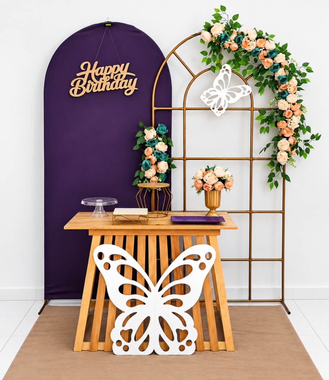 Happy / Roxo Com Lilas 6 / Borboleta - gracypeguemonte