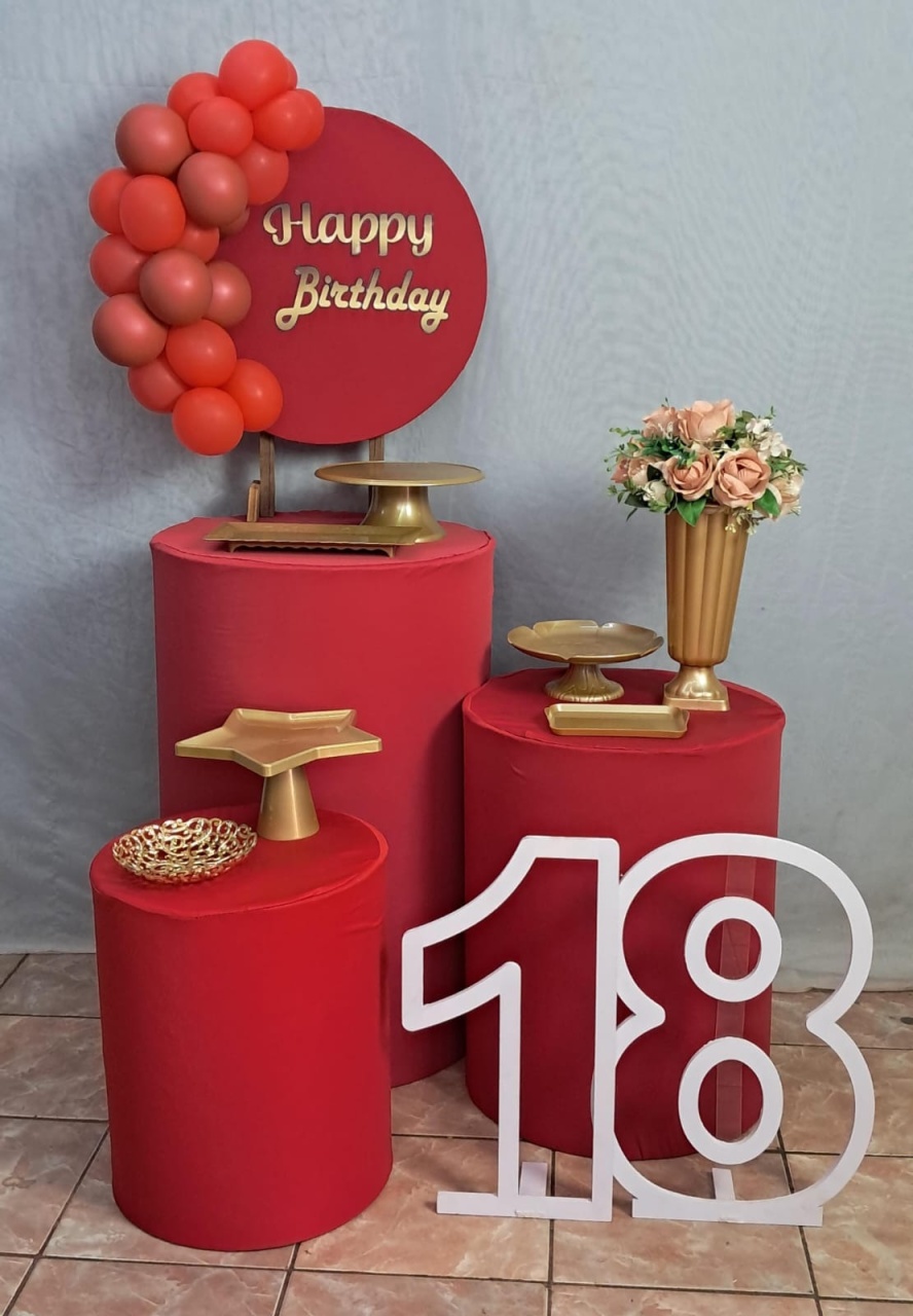 Festa Na Mesa/ Happy Vermelho - gracypeguemonte
