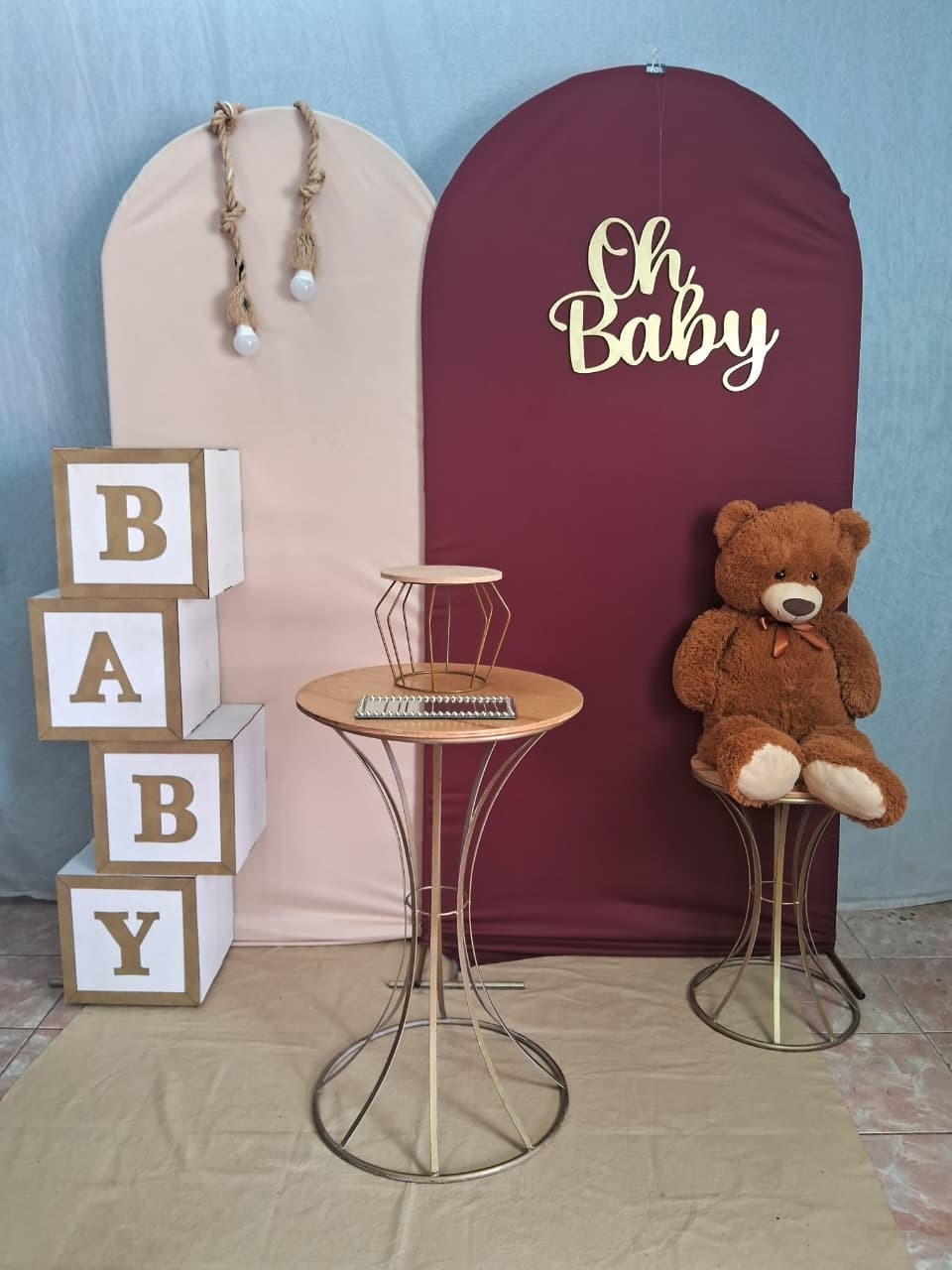 Cha de Bebe Painel Romano - gracypeguemonte
