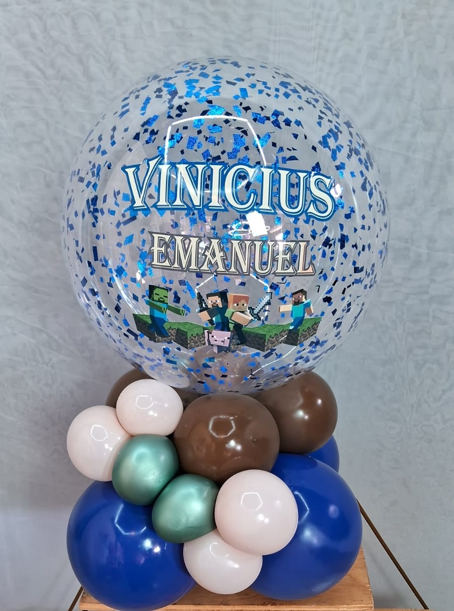 Balão Personalizado / Minecrafit - gracypeguemonte