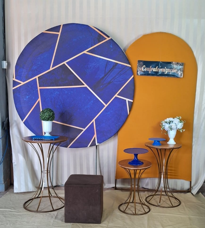 Confraternização/Azul Com Dourado - gracypeguemonte