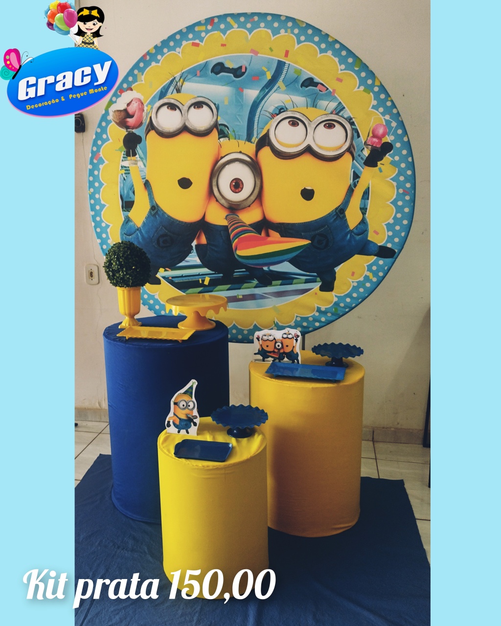 Minnions Menino Prata - gracypeguemonte