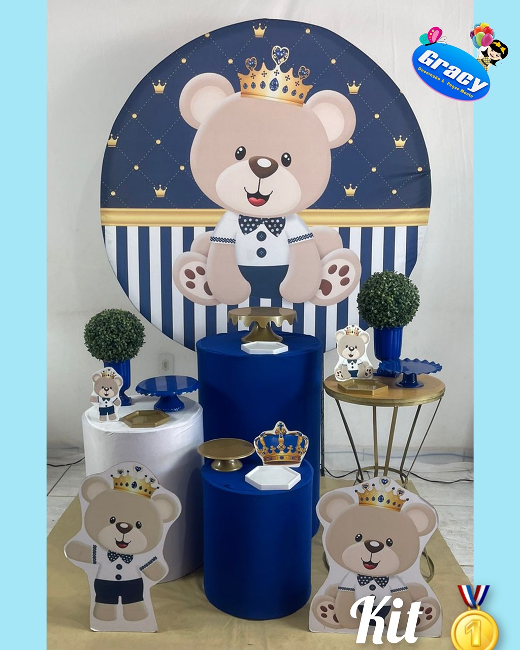 Urso Realeza Ouro - gracypeguemonte