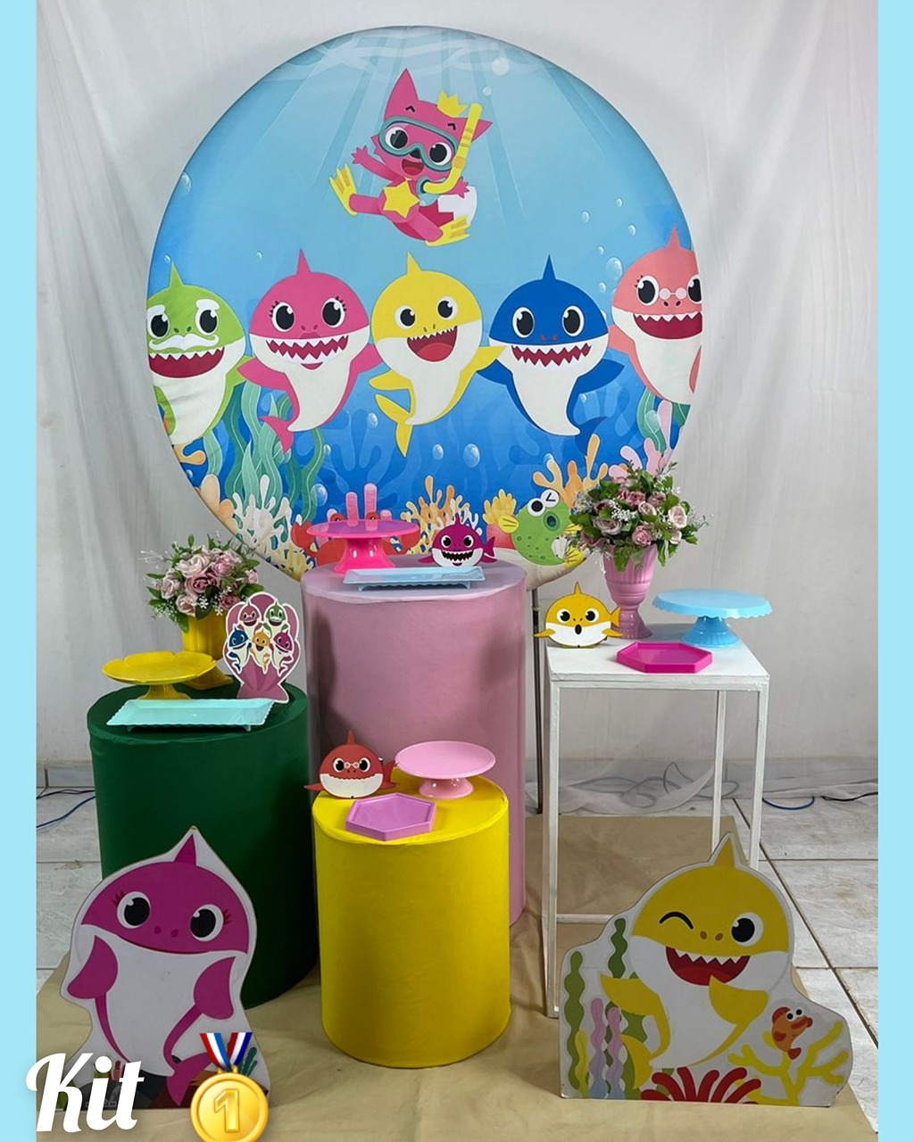 Baby Shark Ouro (Menina) - gracypeguemonte