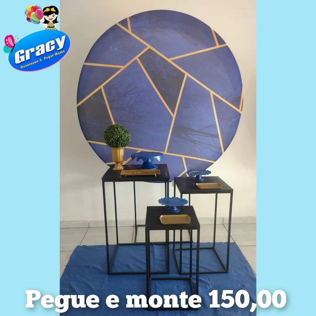Azul Com Dourado - gracypeguemonte