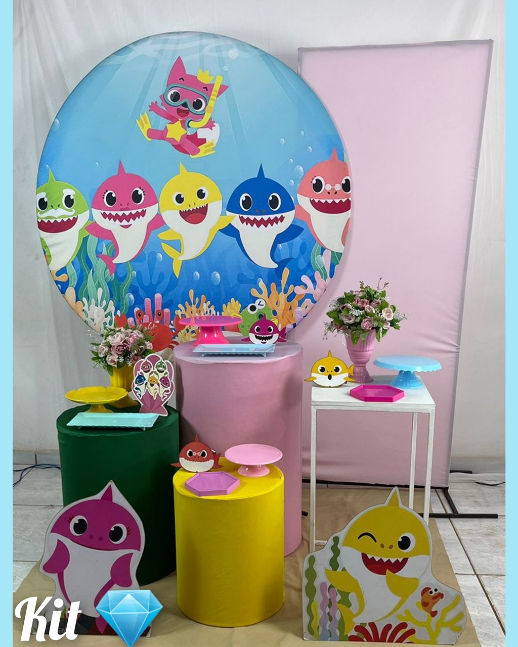 Baby Shark Diamante (Menina) - gracypeguemonte