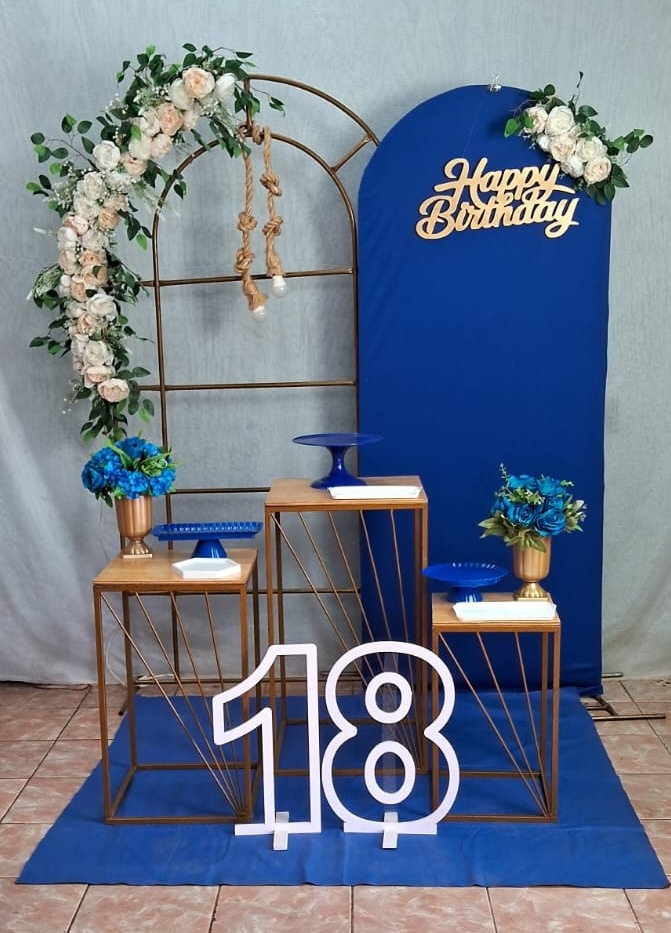 Floral Azul/ Roman - gracypeguemonte
