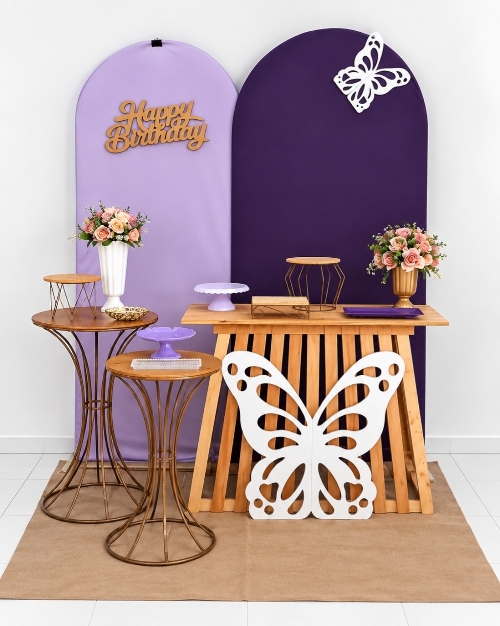 Happy / Roxo Com Lilas 3/ Borboleta - gracypeguemonte