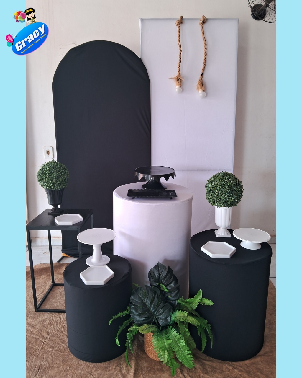 Painel Romano Preto E Branco - gracypeguemonte