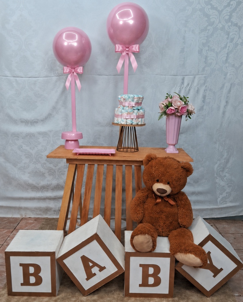 Cha de Bebe / Baby / Balão Rosa - gracypeguemonte