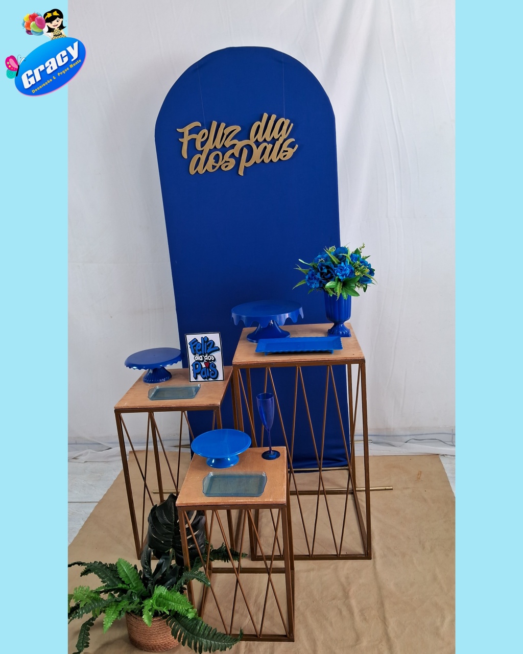 Painel Romano Azul - gracypeguemonte
