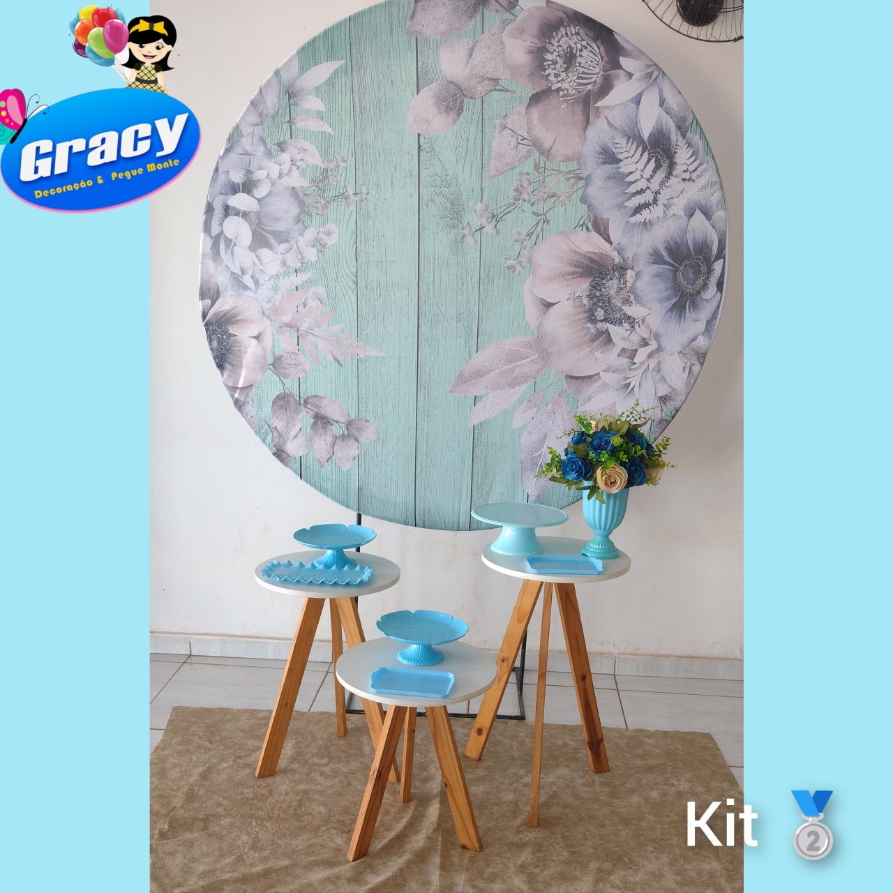 Kit Floral Azul Claro 1 - gracypeguemonte