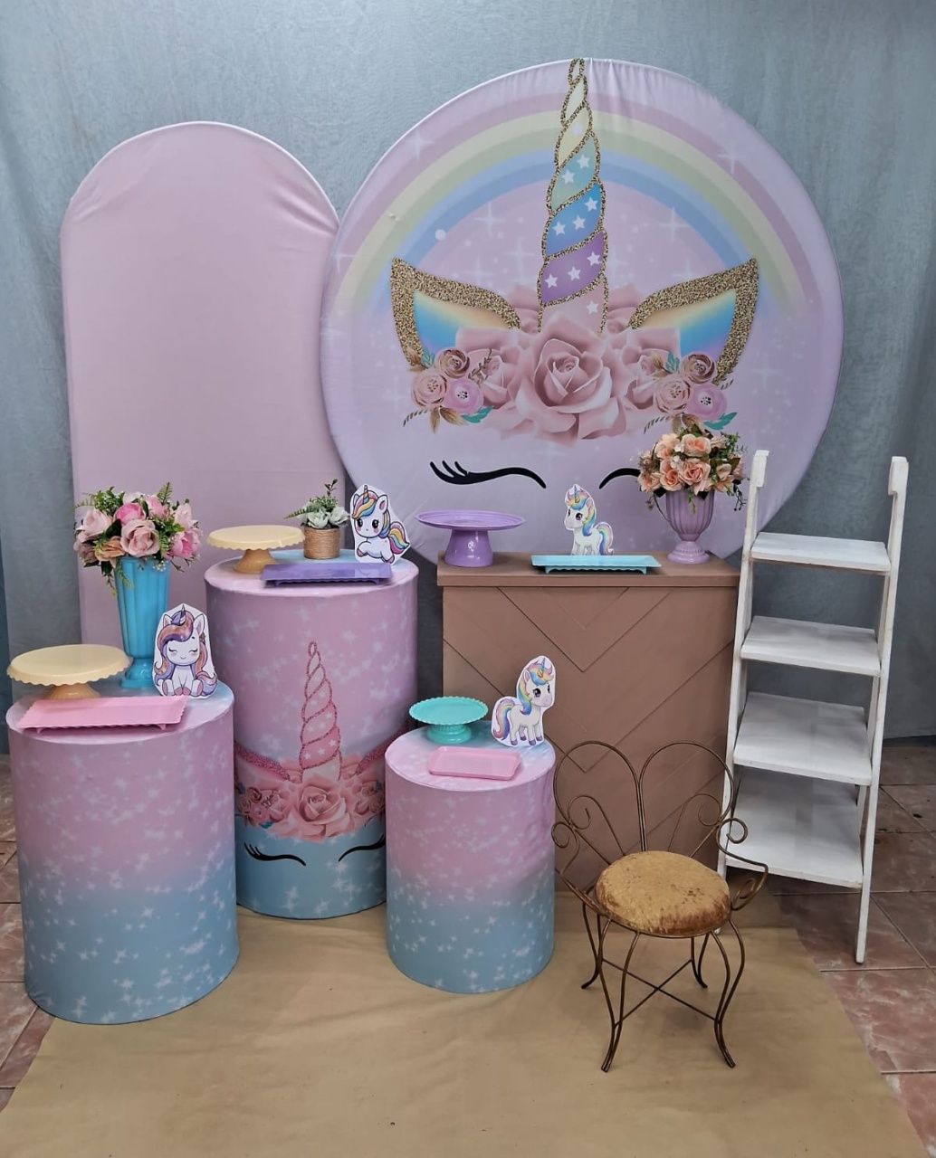Unicornio Rosa Diamante Composiçao - gracypeguemonte