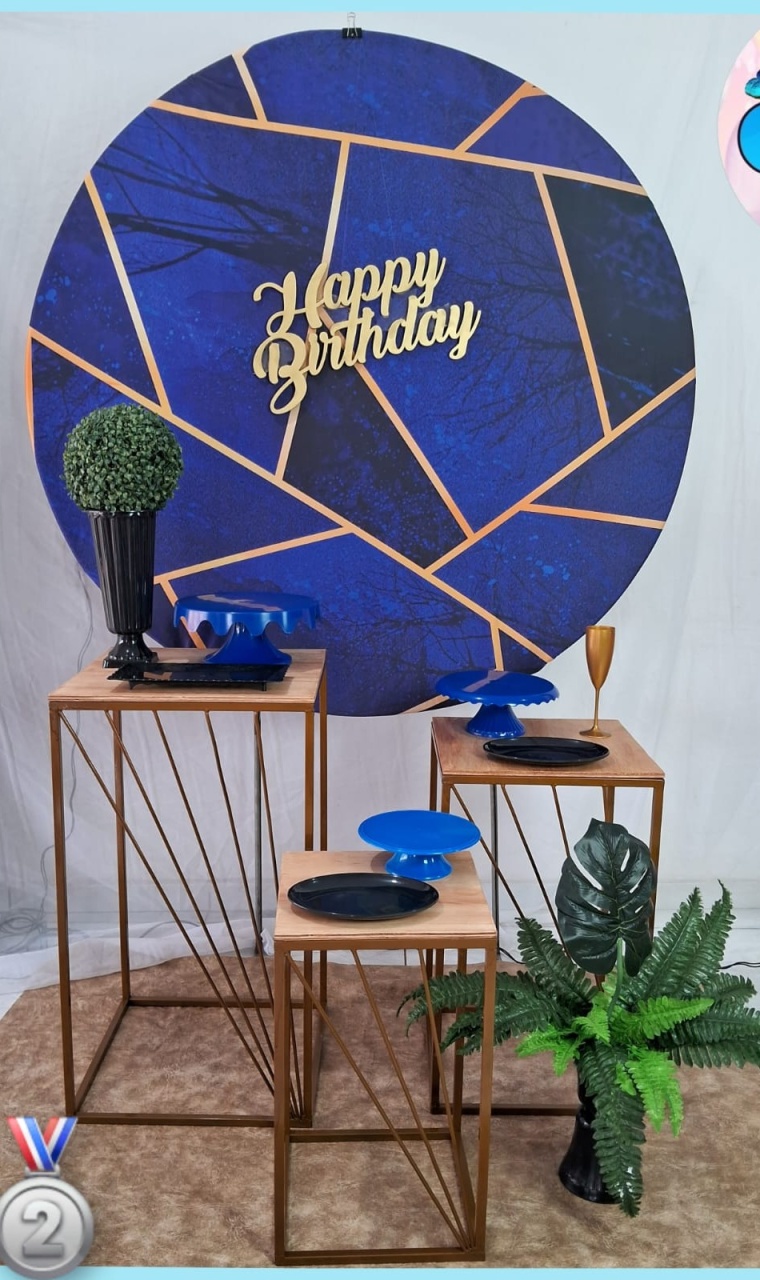 Azul Happy Birthday Prata - gracypeguemonte