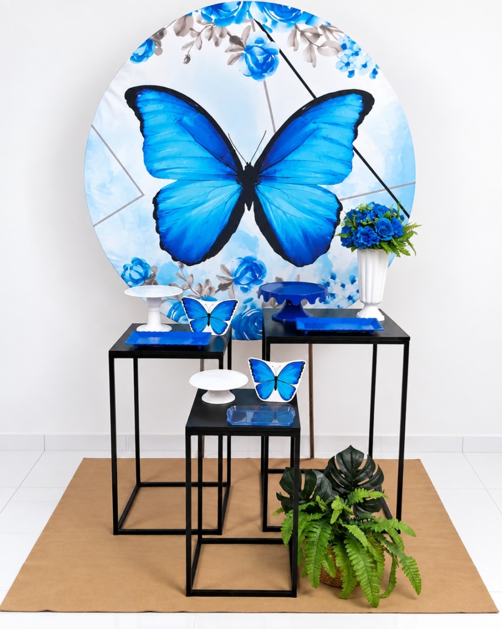 Borboleta 1 Azul Prata - gracypeguemonte