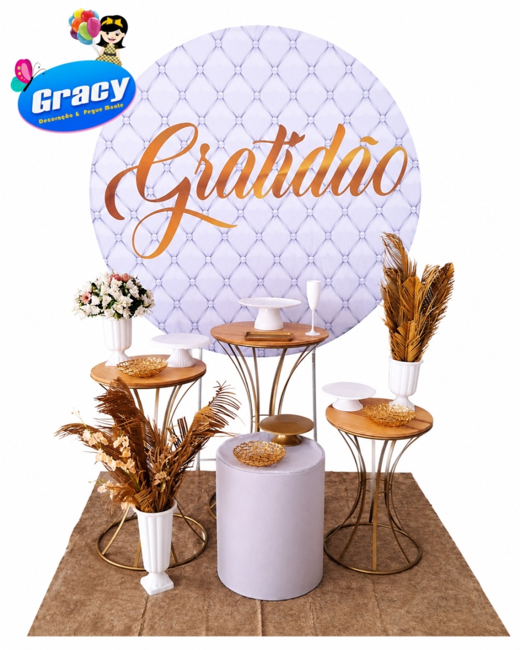 Gratidao Branco Ouro - gracypeguemonte