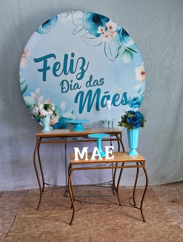 Dia das  Maes Azul - gracypeguemonte