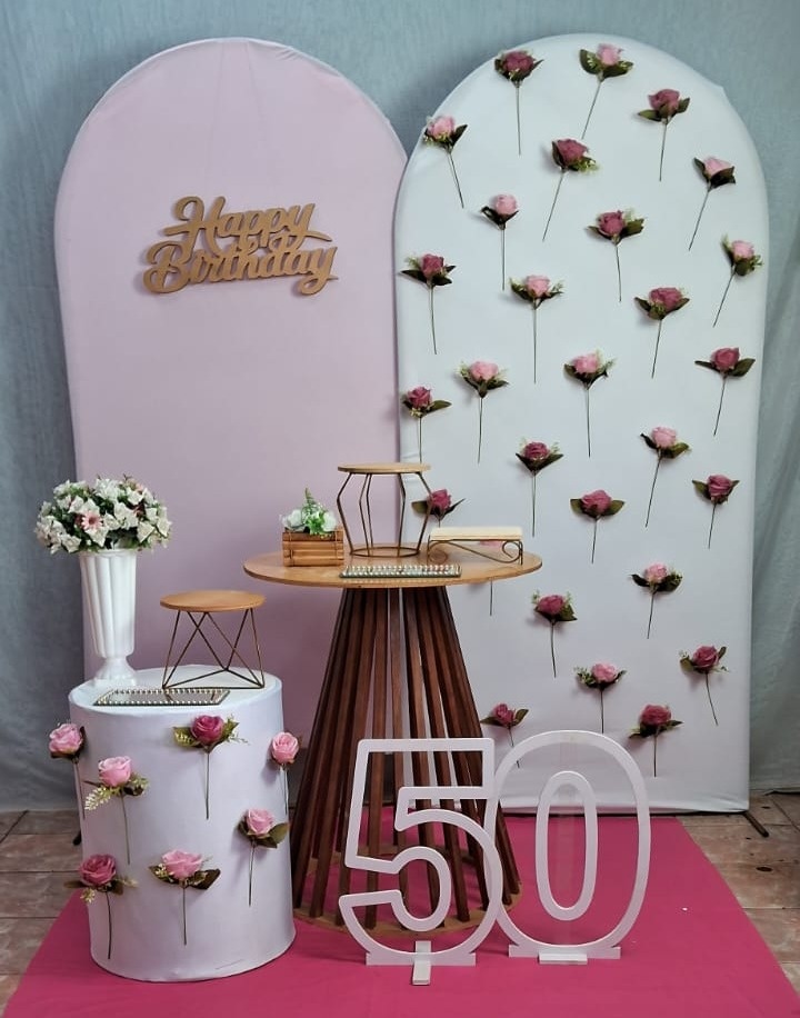 Painel Romano/ Flores Rosas Happy 1 - gracypeguemonte