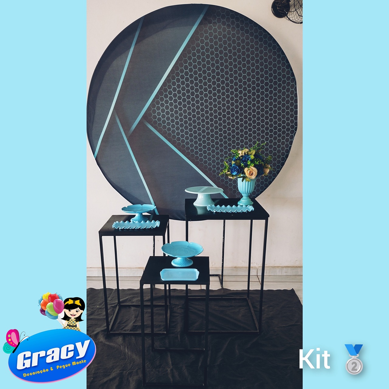 Kit Preto E Azul - gracypeguemonte