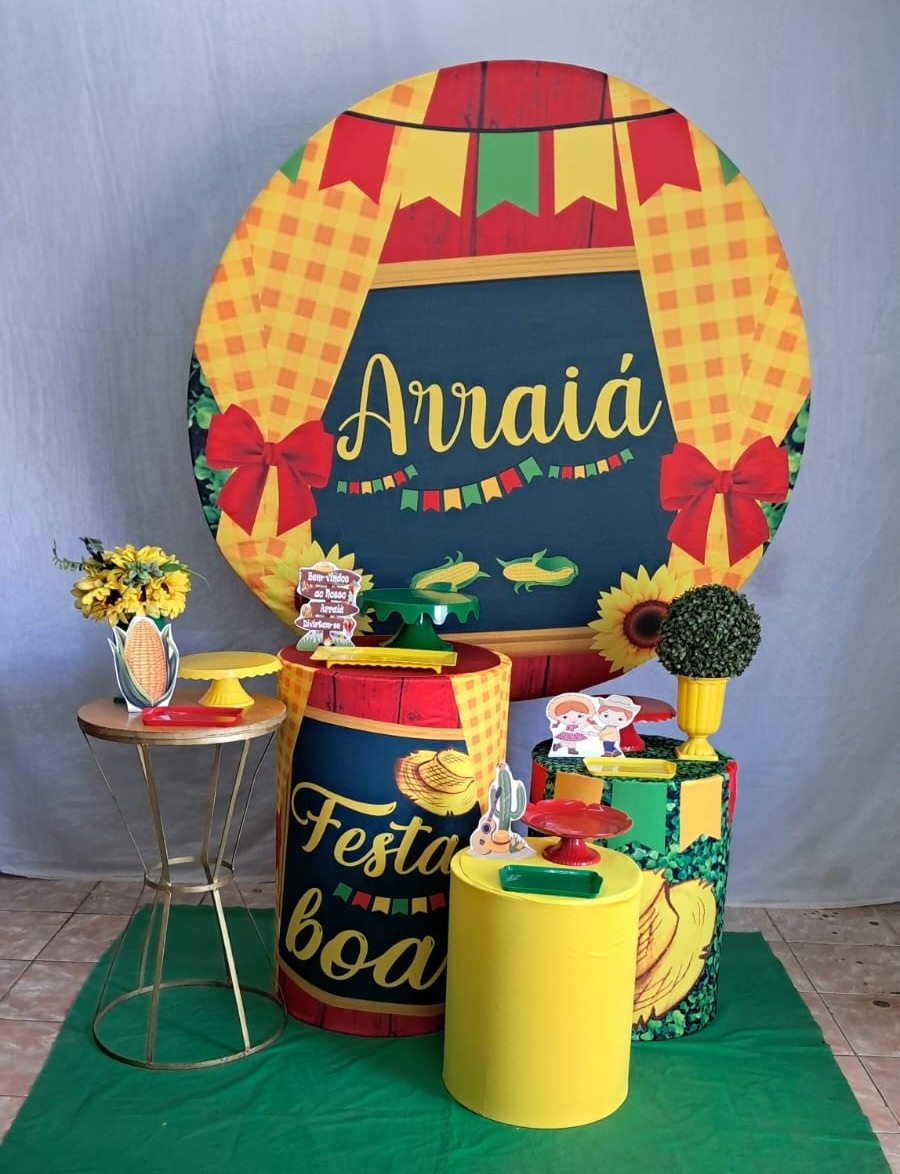 Arraial Cortina Girassol Ouro - gracypeguemonte