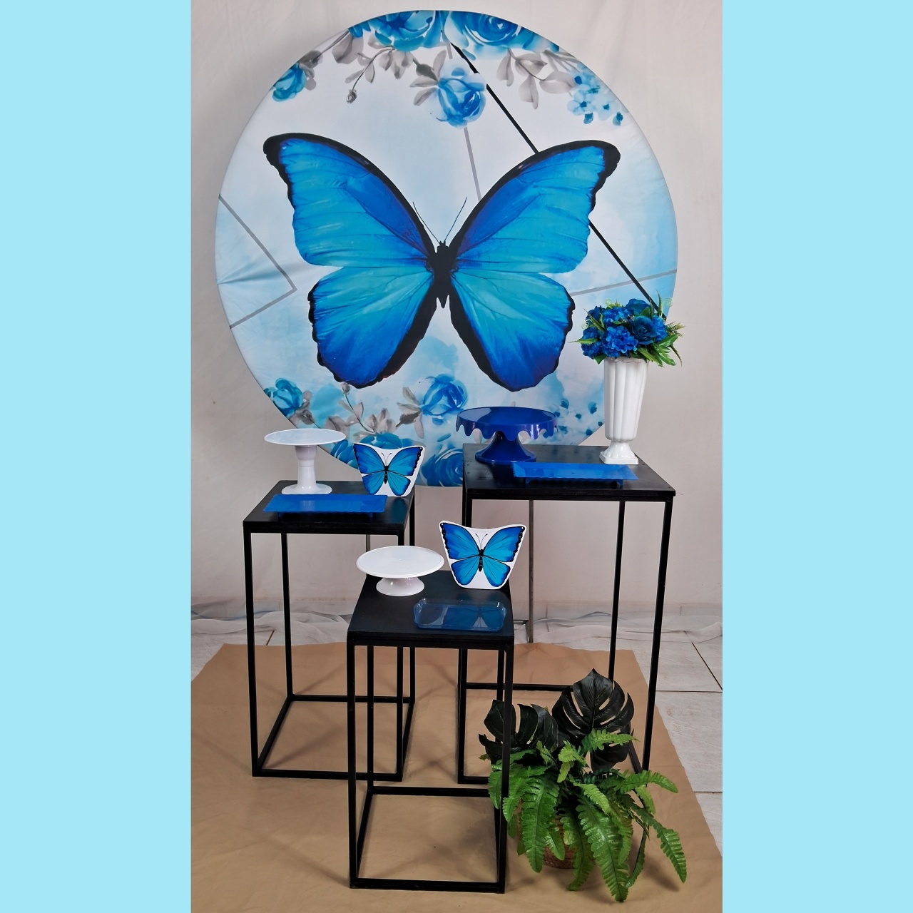 Borboleta Azul Prata - gracypeguemonte