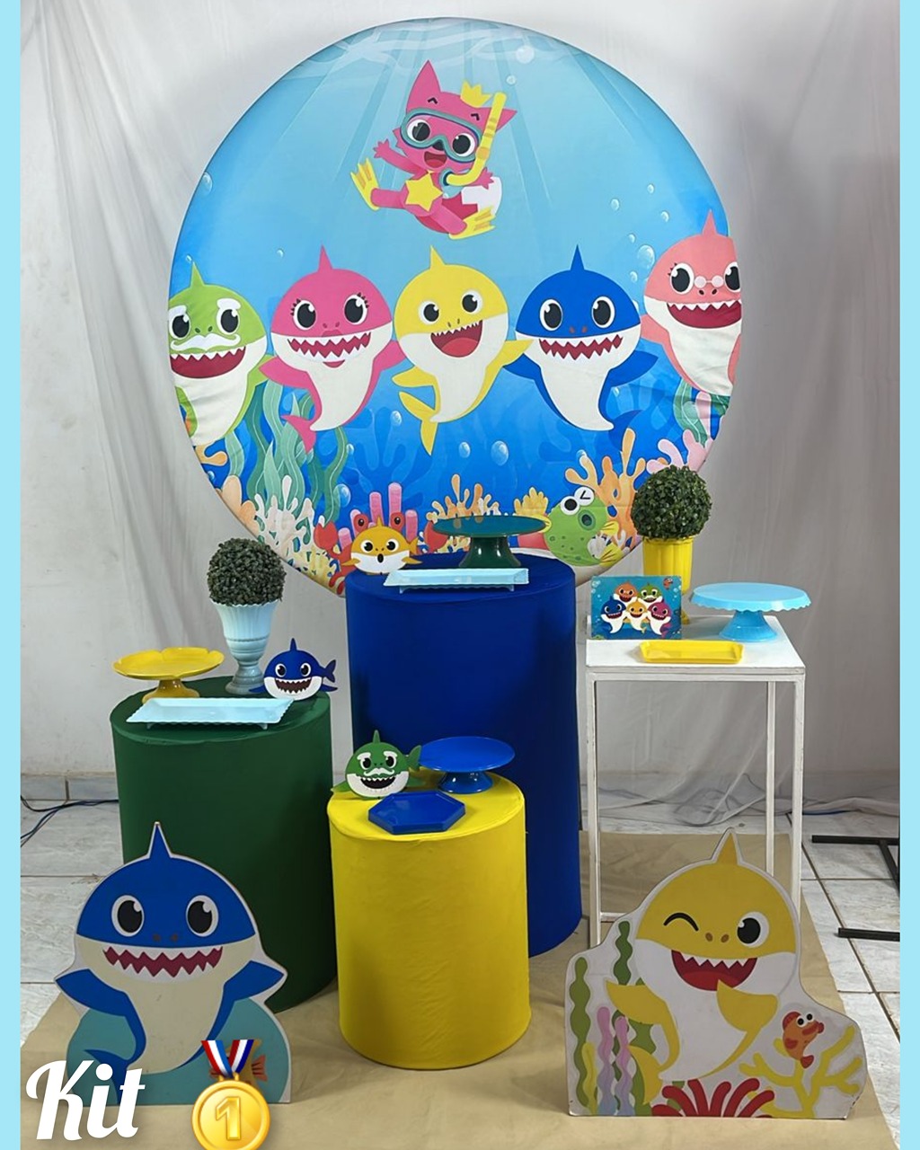 Baby Shark Ouro (Menino) - gracypeguemonte
