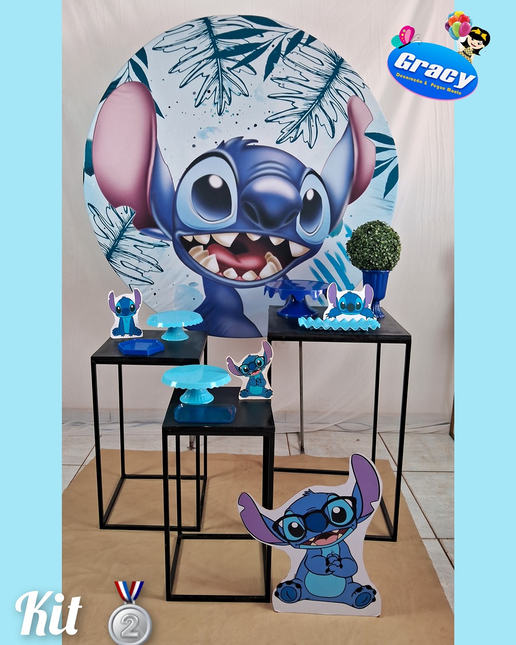 Stick Azul Prata  - gracypeguemonte