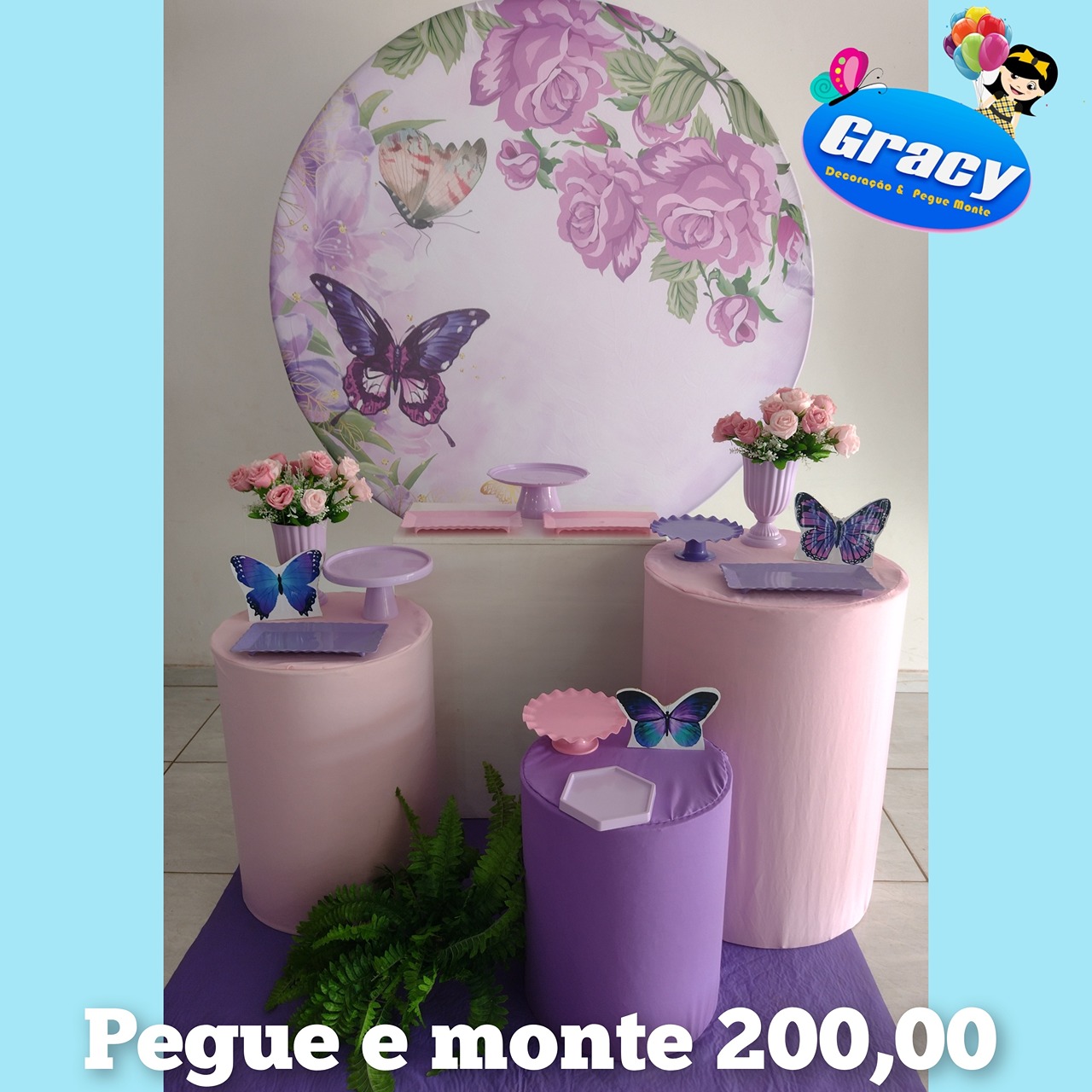 Borboleta Roxa Ouro - gracypeguemonte