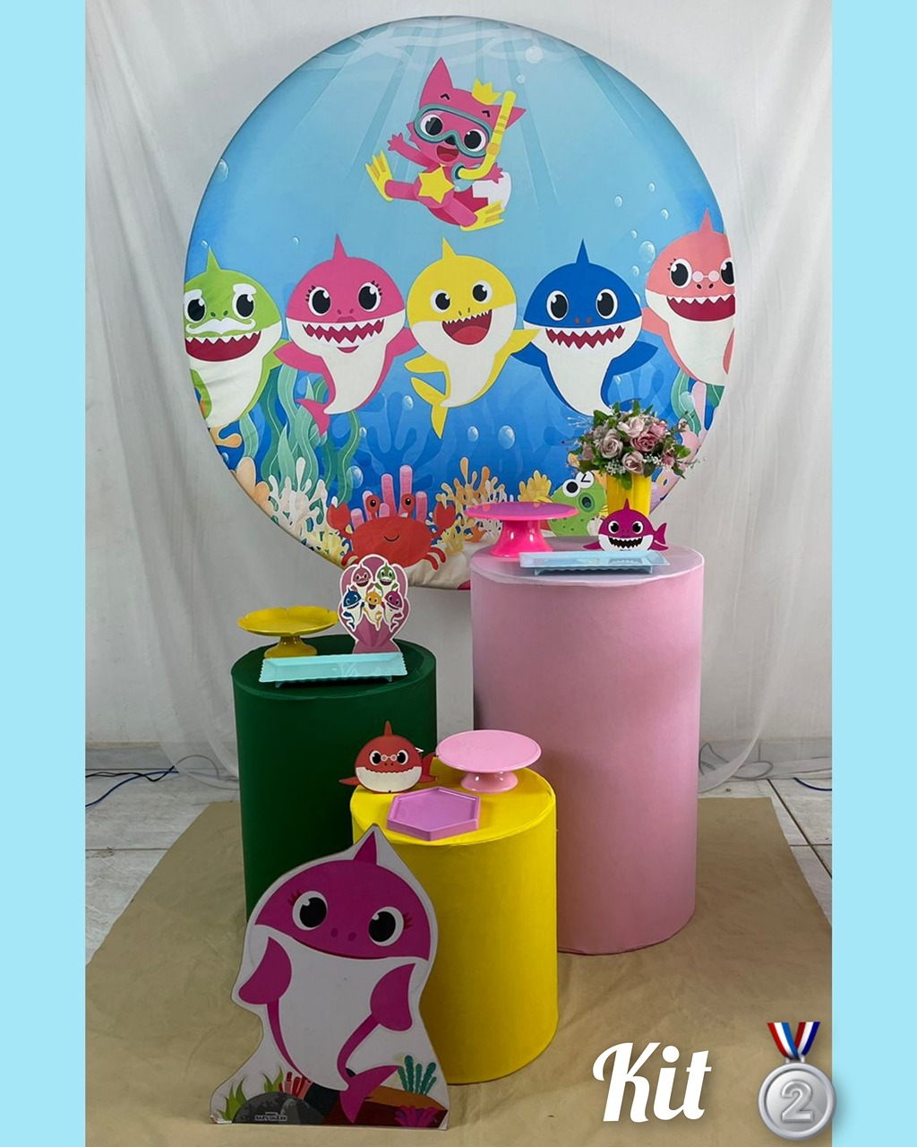 Baby Shark Prata (Menina) - gracypeguemonte