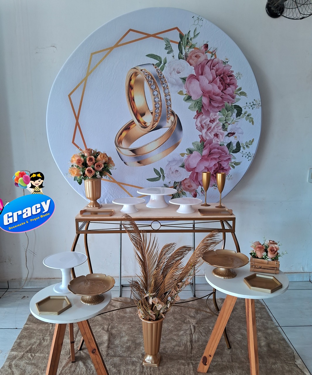 Casamento Aliança Dourada Com Pedrinhas 2 - gracypeguemonte