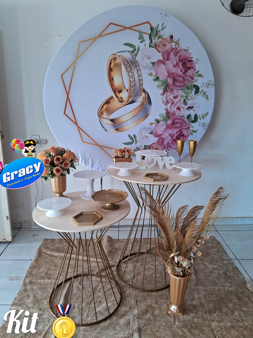 Casamento Aliança Dourada Com Pedrinhas 3 - gracypeguemonte
