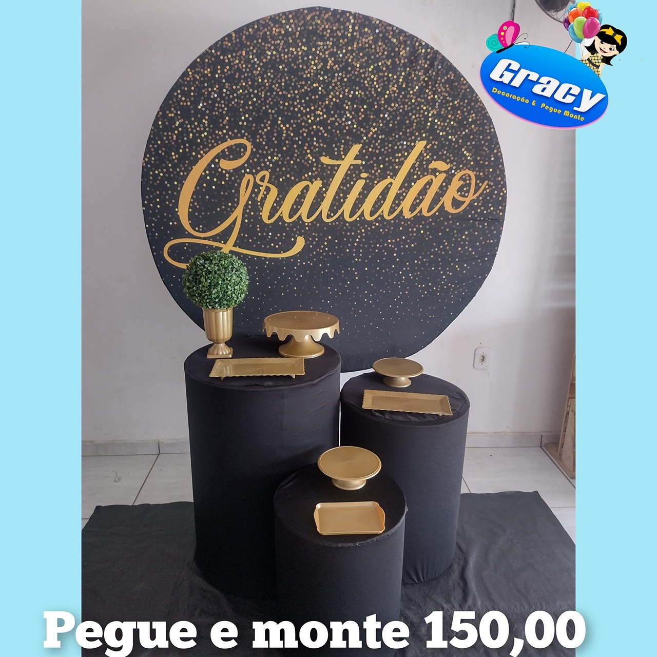 Gratidao Preto Prata - gracypeguemonte