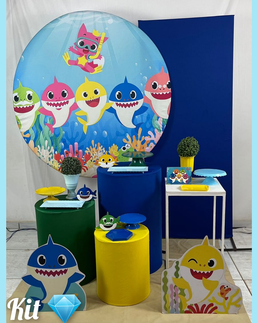 Baby Shark Diamante (Menino) - gracypeguemonte