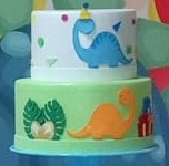 Bolo Fake Dino Baby - Pegue e Monte Leão de Judá 