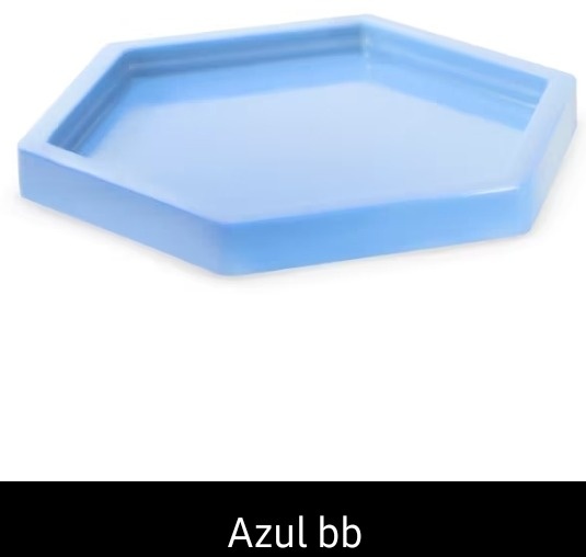 Bandeja Sextavada Pequena Azul Bebê  - Pegue e Monte Leão de Judá 