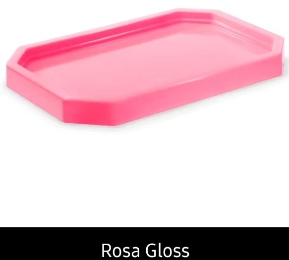 Bandeja Mini Lapidada Rosa Gloss - Pegue e Monte Leão de Judá 
