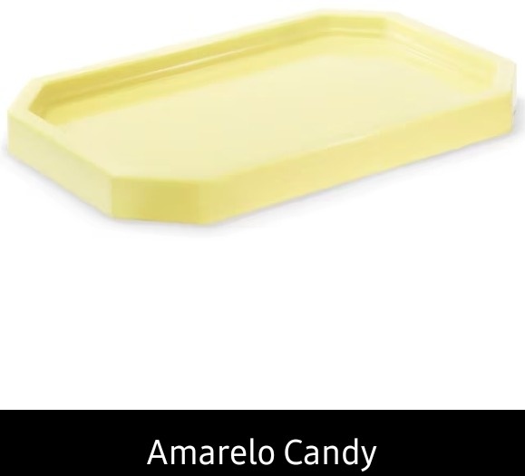 Bandeja Mini Lapidada Amarelo Candy - Pegue e Monte Leão de Judá 