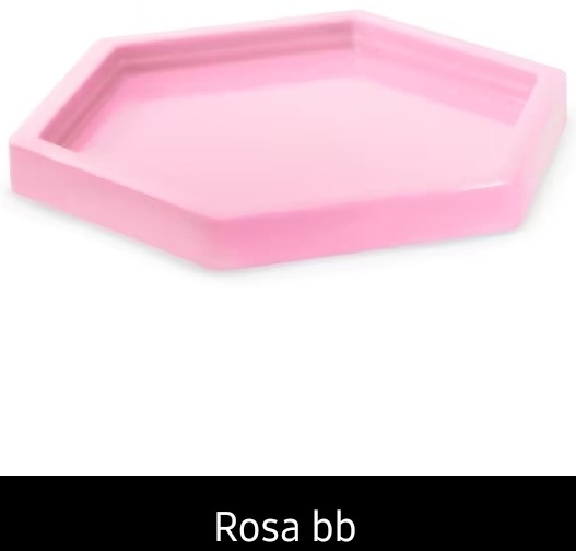 Bandeja Sextavada Pequena Rosa Bebê  - Pegue e Monte Leão de Judá 