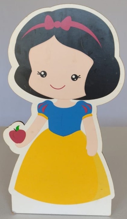 Display de Mesa Branca de Neve Princesa Cute - Pegue e Monte Leão de Judá 